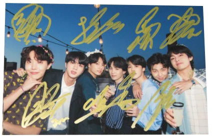 Ручной подписанный Bangtan мальчики с автографом группа ФОТО 4*6 K-POP 102019