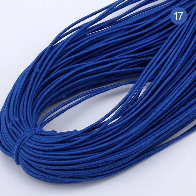 Высокоэластичная 1 мм цветная круглая резинка круглая эластичная канатная Резиновая лента эластичная линия DIY Швейные аксессуары 8 м/лот - Цвет: blue 8meters