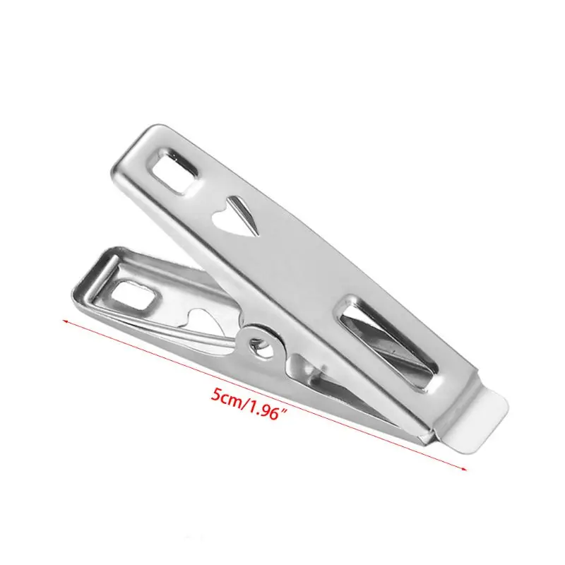 

100PCS Clothes Pegs Stainless Steel Clips For Coat Pants Laundry Drying Hanger