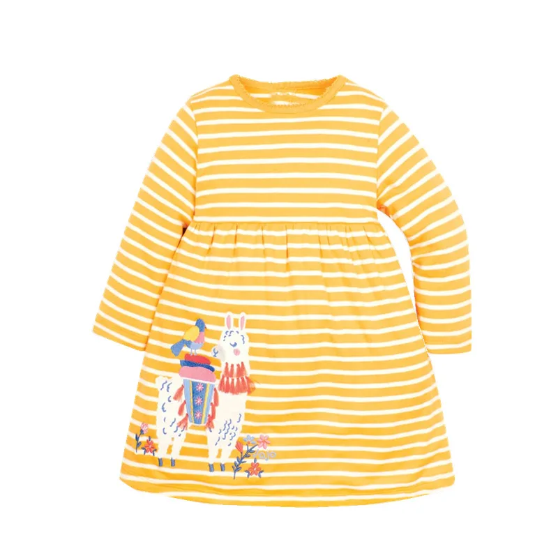 Baby girl dress autumn long sleeve children skirt cartoon pattern princess dress dinosaur clothes baby dress princess costume