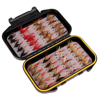 

40PCS Fly Fishing Dry Flies, Fishing Lures Fishing Flies Set Fly Fishing Lures Assortment Kit 5 Different Flies