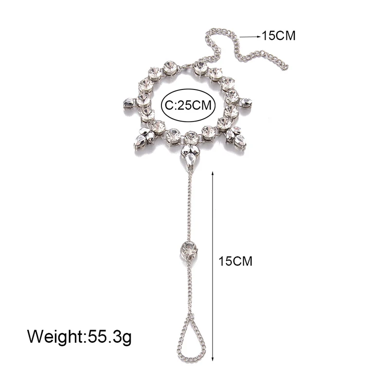 New Classic Geometric Anklet Round Water Drop Shape Ankle Bracelet Silver Color Summer Foot Anklets Women Accessories Jewelry
