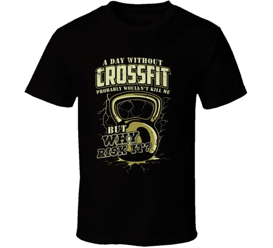 

Crossfit Training T-Shirt Kettlebell Train Gym Tee Funny Harajuku Funny Tee Shirt