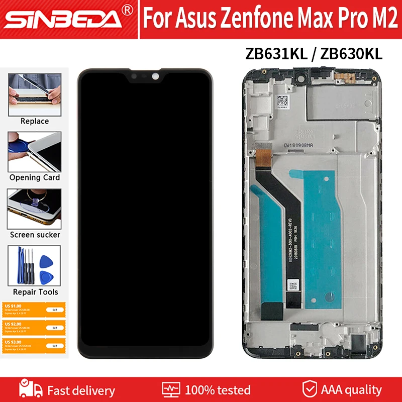 Оригинальный ЖК-дисплей с дигитайзером для Asus Zenfone Max Pro M2 ZB631KL ZB630KL сенсорный экран