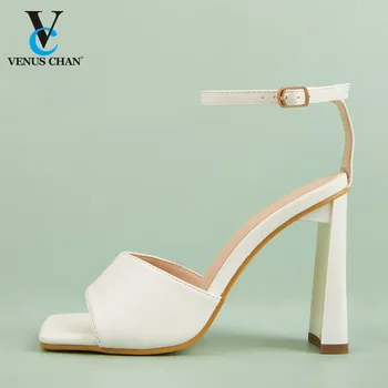 

New Fashion Nigerian Party Pumps Woman Peep Toe Square High Heels Ladies Sandals Shoe Ladies Slippers Sexy Women Shoes Sandals