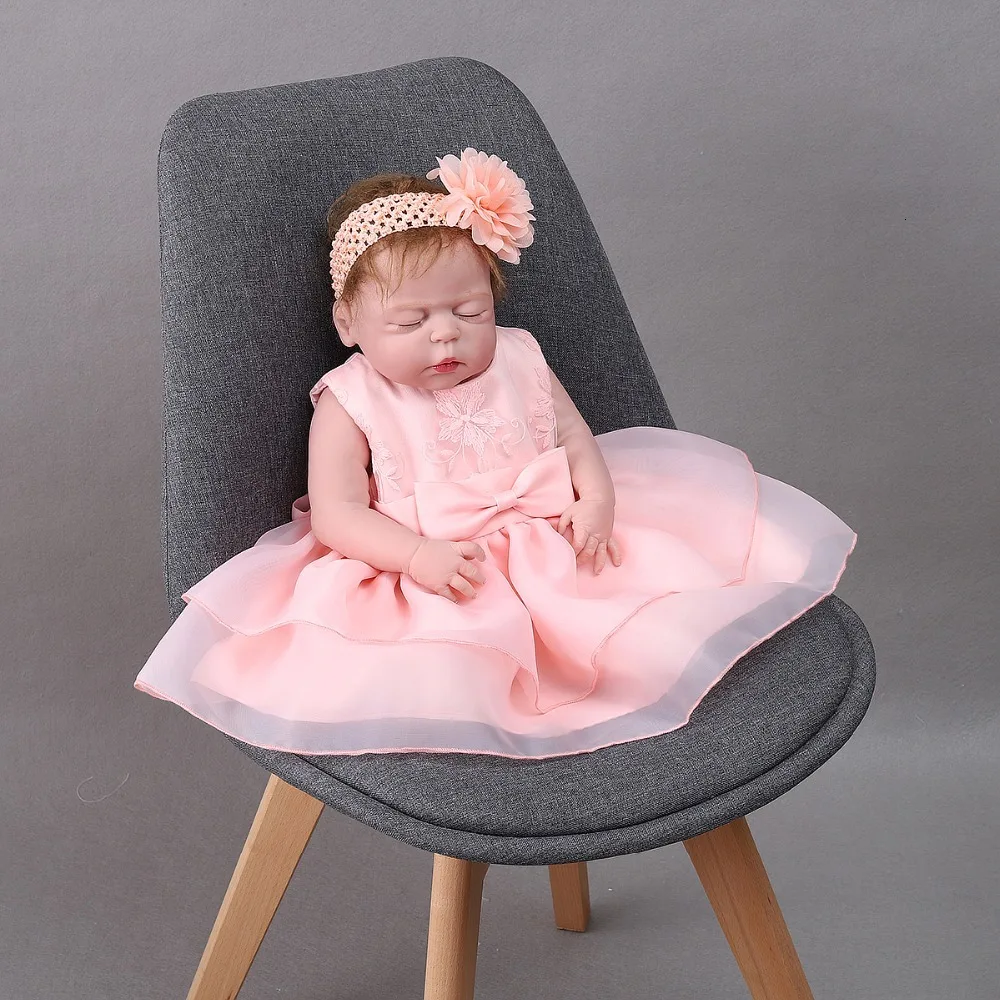 2PCs Set Baby Girl Baptism Dress Layered Tulle Infant Girl Christening Wedding Gown Newborn Baby Birthday Communion Party Dress