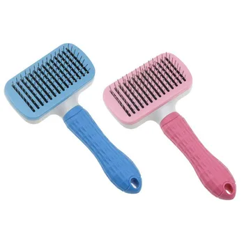 

1PC Pet Dog Hair Removal Combs Cats Fur Hair Automatic Cleaning Brush Dog Cat Grooming Combs Massage Brush Tool
