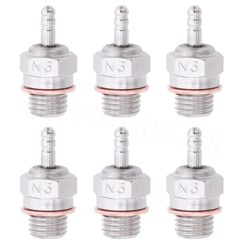6 шт. N3 Горячая Свеча зажигания#3#4 N4 для Vertex SH Nitro детали двигателя 1/10 1/8 RC багги монстр грузовик Замена ОС 8 HSP 70117