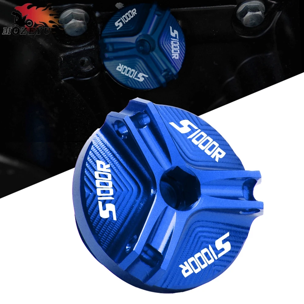 

New Blue For BMW S1000 R S1000R 2014-2020 2019 2018 2017 Motorcycle CNC Aluminum Engine Oil Filler Cover Plug Cap Screw Cover