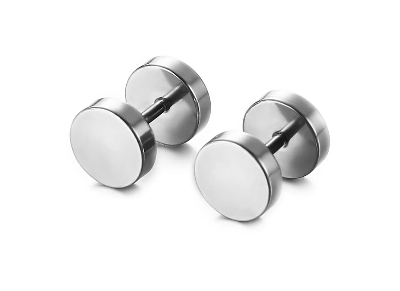 hiphop hip hop rock and roll cool barbell ear stud 5-color