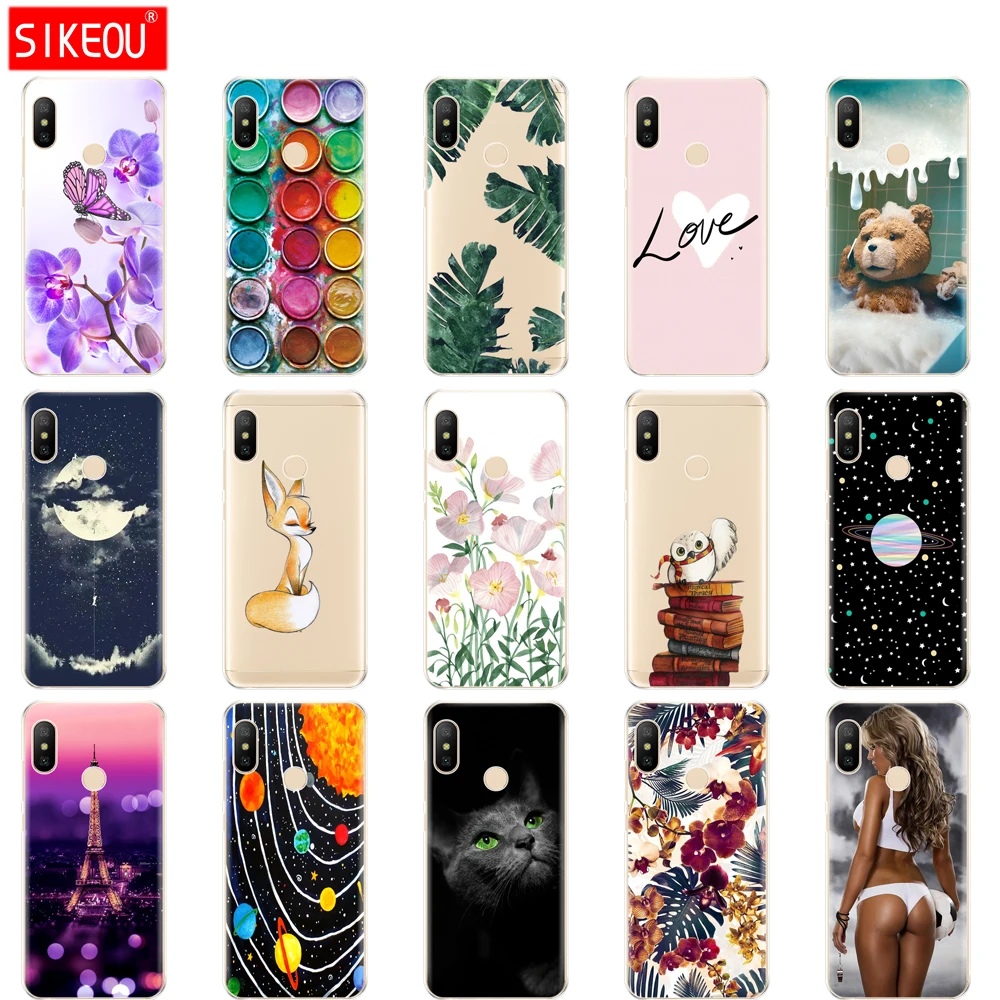 Силиконовый чехол для Xiaomi mi A2 LITE, чехол, полная защита, мягкий ТПУ, задняя крышка, чехол для телефона, для Xio mi A2 LITE, бампер, Coque fox