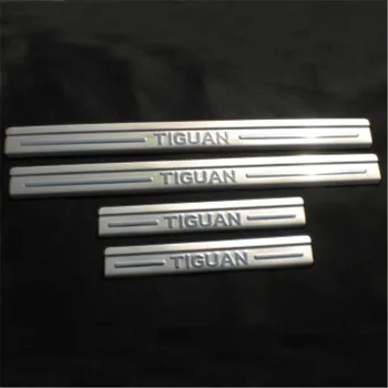 

Car styling for Volkswagen Tiguan Stainless Door Scuff Sill Plates Entry Panel Cover Protector 2009- 2017 4pcs/set