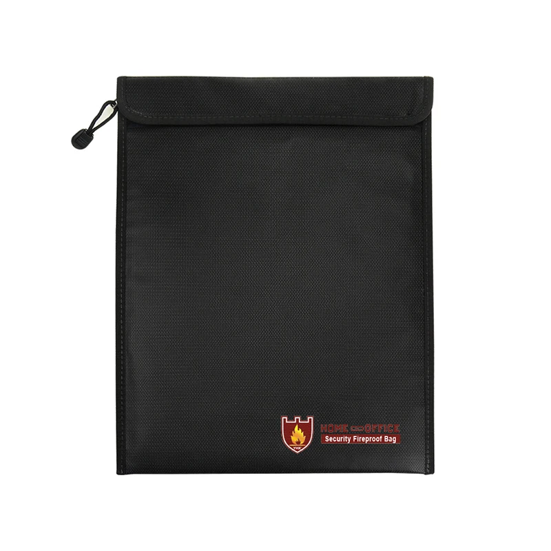 1× Fire Resistant Document Bag Fireproof Protection Bag Pouch Files Photo Safety