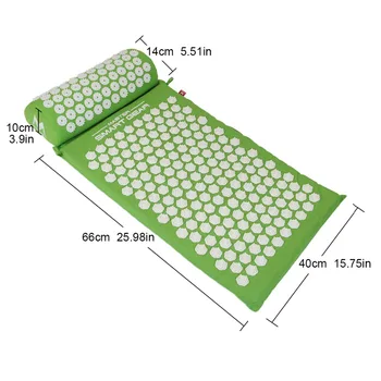 

Yoga Lotus Spike Acupressure Mat Conjunto Travesseiro Almofada de Volta Massageador Corporal Acupuntura Mat Aliviar A Tensão do