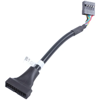 

Black USB 2.0 9 Pin Female to USB 3.0 20 Pin Male Cable Adapter Connector