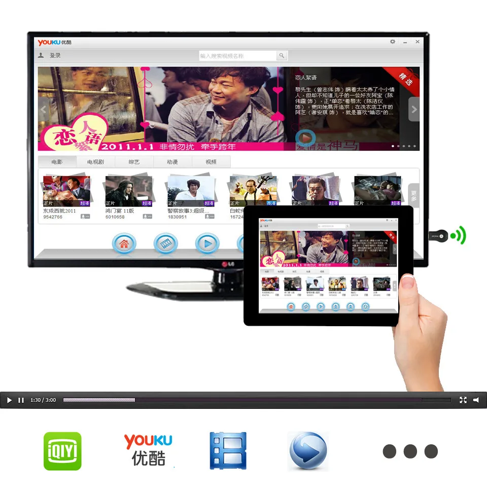Slimy Anycast M2 Plus 1080P tv Stick беспроводной WiFi Дисплей ТВ ключ для DLNA беспроводной адаптер хромированный литой для IOS Android телефонов