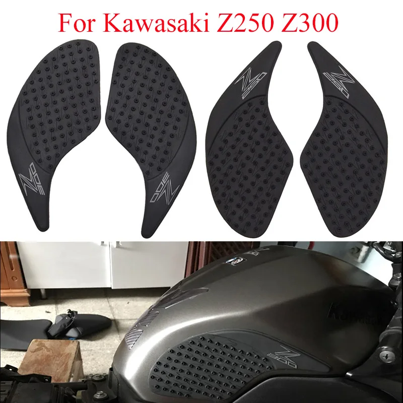 Наклейка для мотоцикла Z250 Z300, накладка на топливный бак, боковая накладка на колено, нескользящие накладки для Kawasaki 2013 Z250 Z300