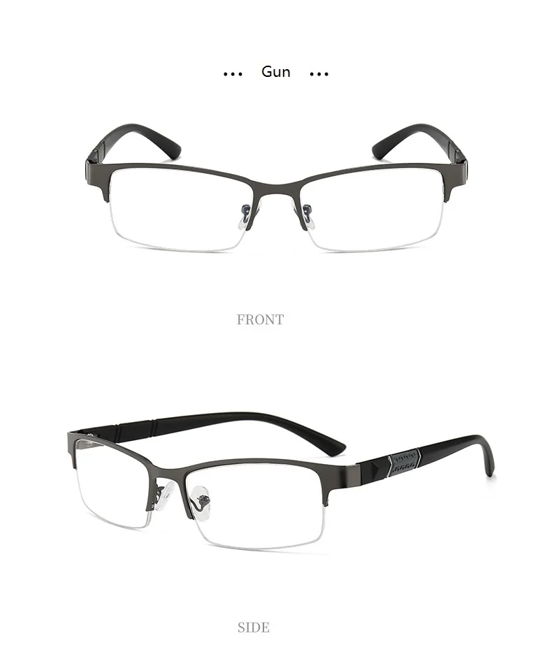 1-1,5-2-2,5-3-3,5-4-4,5 очки для близорукости мужские Ретро металлическая оправа квадратные студенческие очки для близорукости оправа для женщин