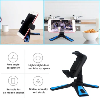 

360 degree rotating angle of view multifunctional lazy desktop mobile phone stand bracket Adjustable triangle bracket Hot Sale