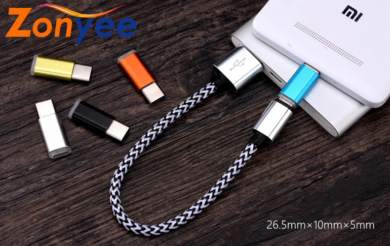 USB Женский к USB C Мужской конвертер Android кабель с брелок передачи данных адаптер Алюминиевый usb type C адаптер для телефона ПК