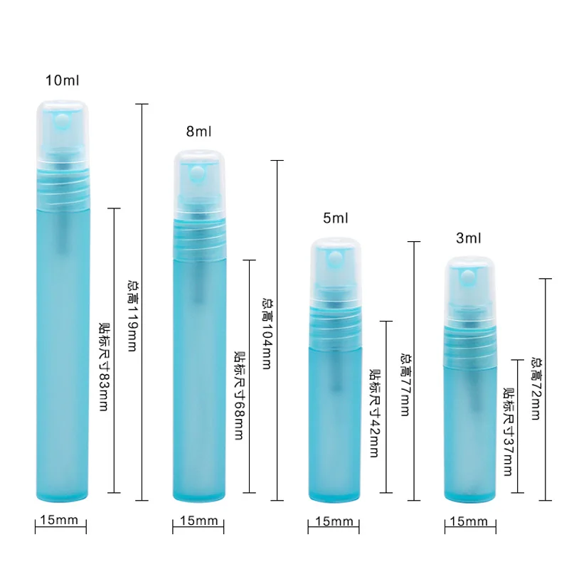 50 шт. 3 мл 5 мл 8 мл 10 мл пустая Маленькая прозрачная пластиковая бутылка-спрей для макияжа многоразовый парфюмерный распылитель флакон тумана