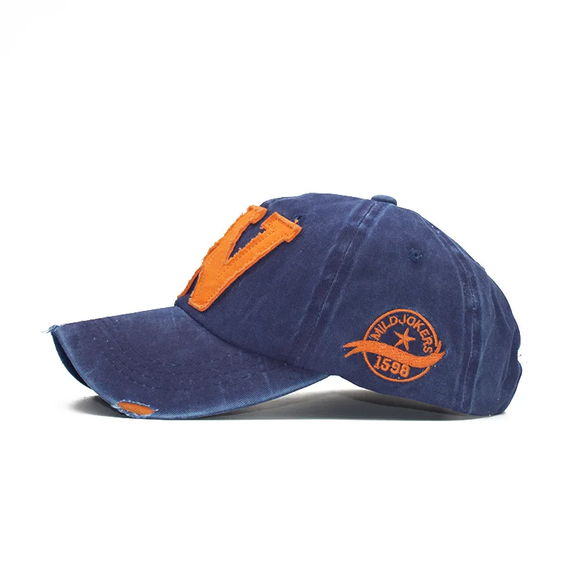 2021 Cotton Embroidery Letter W Baseball Cap Snapback Caps Bone casquette Hat Distressed Wearing Fitted Hat For Men Custom Hats