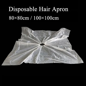 

50/100 Pcs Disposable Hairdressing Apron Barber Cutting Perm Dyeing Hair Apron PE Waterproof Cloth Barber Disposable Hair Apron