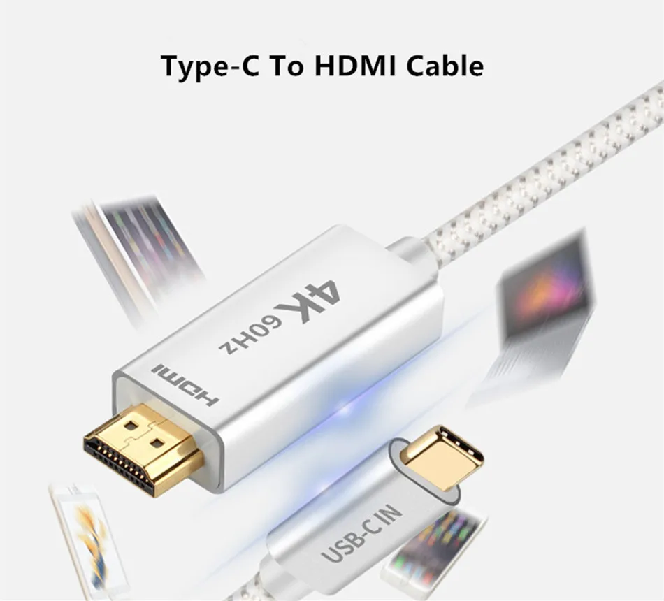 USB C-HDMI кабель типа C-HDMI конвертер для MacBook для samsung Galaxy S10/S9 для huawei mate 20 P20 Pro USB-C HDMI адаптер