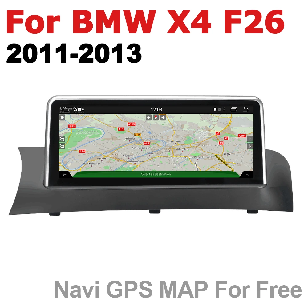 Автомагнитола 2 Din с GPS и Android-навигацией для BMW X4 F26 2011 ~ 2013 CIC AUX Стерео Мультимедиа
