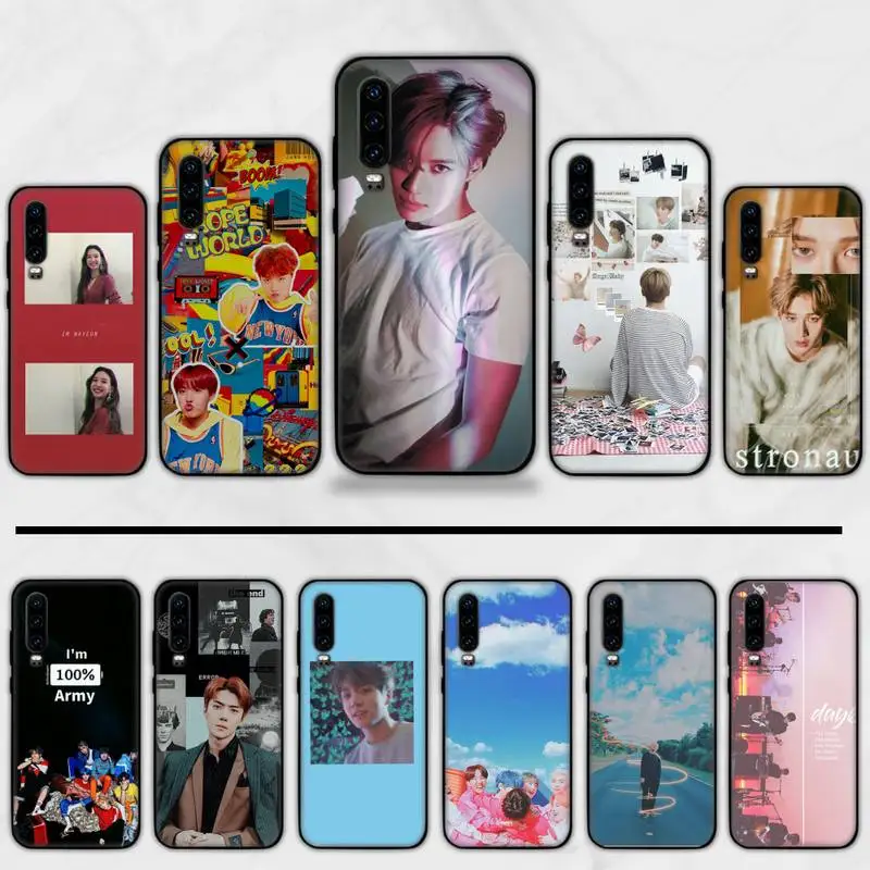 Kpop star черный ТПУ мягкий резиновый чехол для телефона Huawei Honor 7C 7A 8X 8A 9 10 10i Lite 20 NOVA 3i 3e
