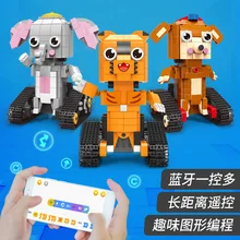 programmable toys robot building block stem toy Learning Kit education mobile remote control birthday gift for Children Kid