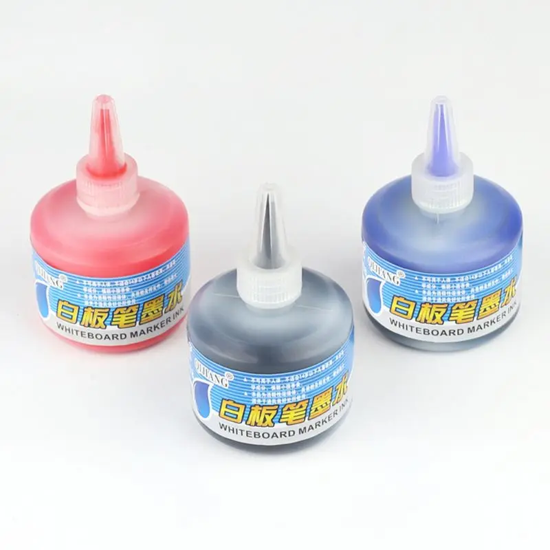 

1 Bottle 50ml Refill Ink for Refilling Inks Whiteboard Marker Pen Black Red Blue 3 Colors School Office Supplies X6HB