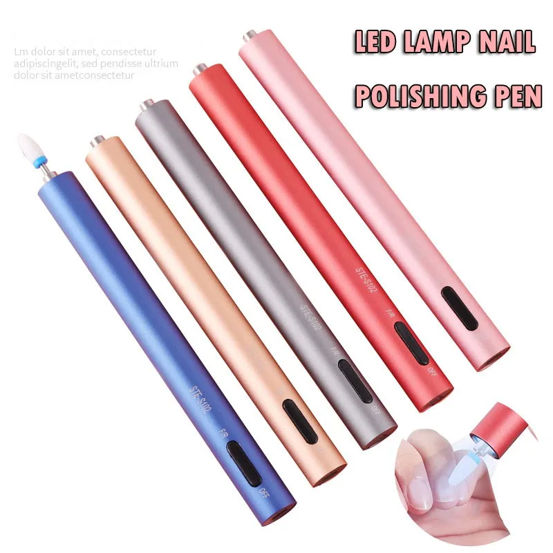 New LED Light Mini USB Charging Electric Nail Drill Portable Ongles Materiel Professionnelle Nail Drill Machine Manicure#zb