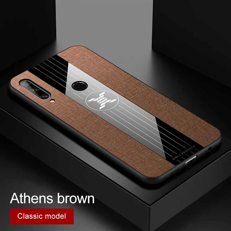 Brown No Ring Для huawei Honor 9X чехол глобальная версия кольцо держатель Ткань Твердый чехол Мягкая Рамка ткань чехол для телефона для huawei Honor 9X Премиум - Цвет: Brown No Ring