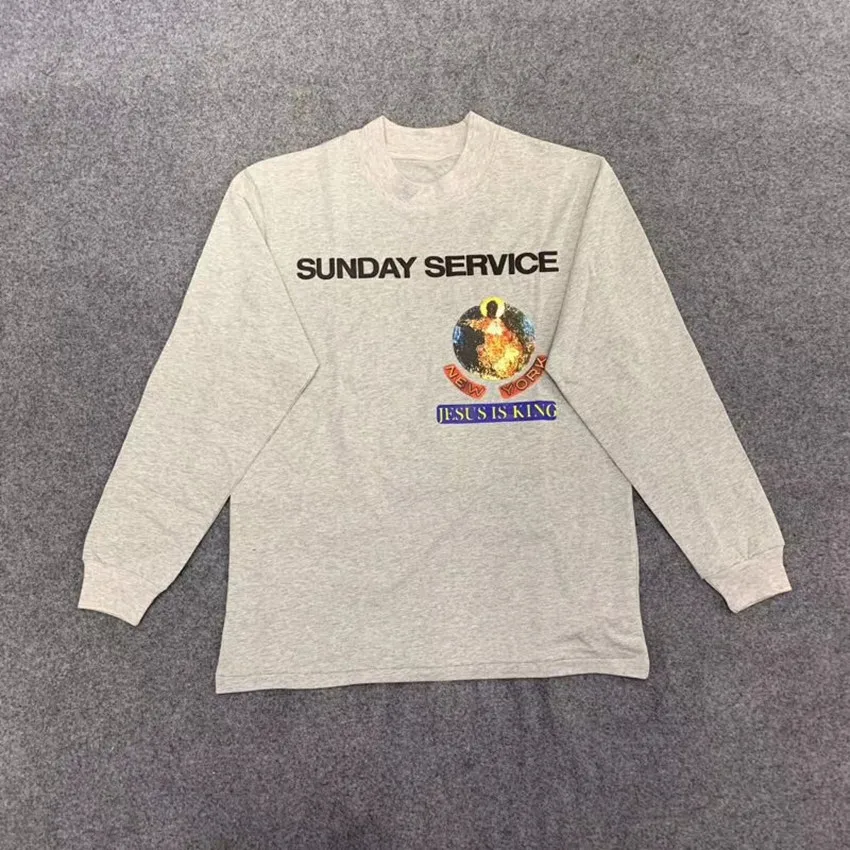 Лучшее качество Kanye West Sunday serve Jesus is king толстовка с круглым вырезом для мужчин и женщин Sunday serve Jesus Is худи с королем