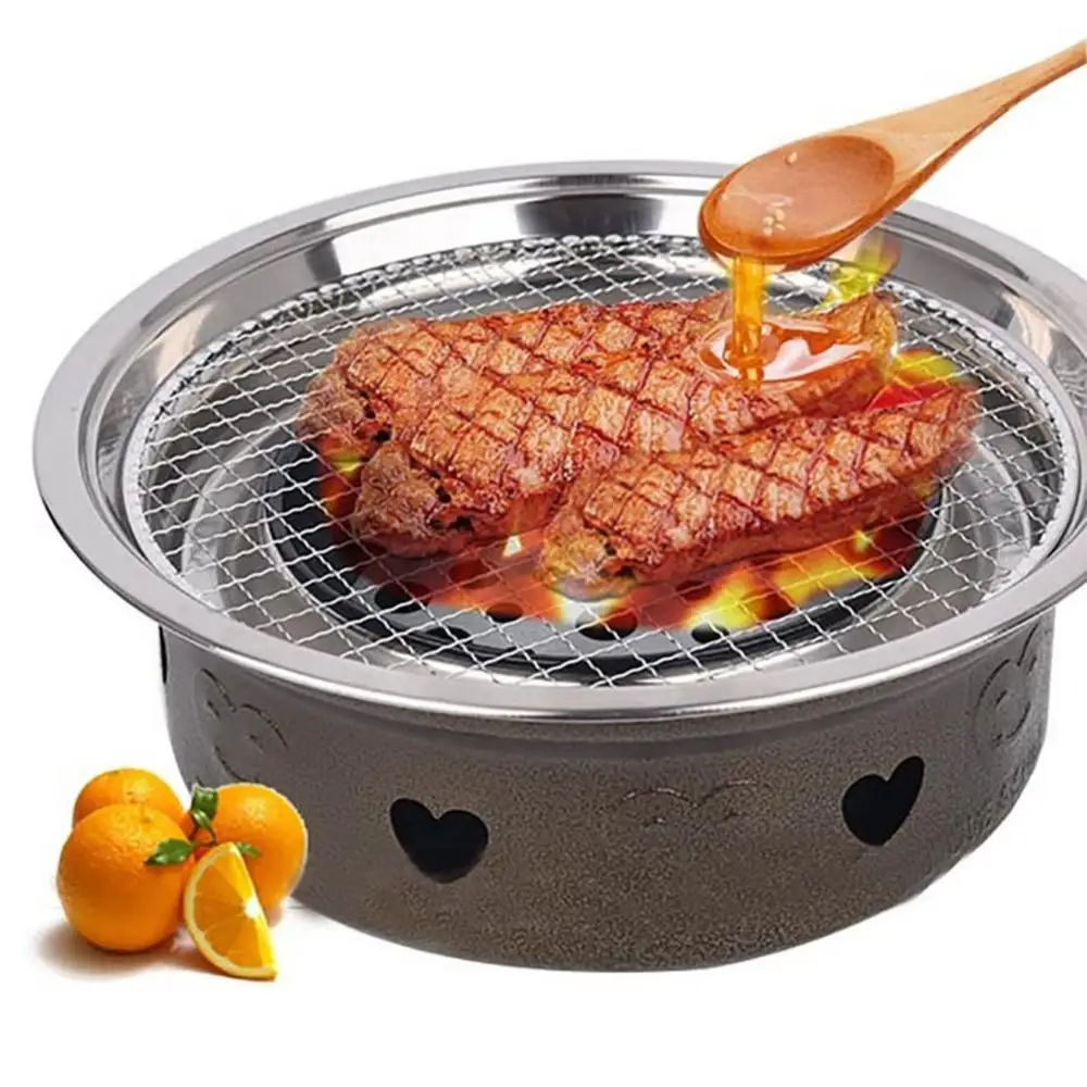 304 Stainless Steel Round BBQ Grill Wire Mesh bbq grill mesh stainless steel grill net Home Roast-Nets Bacon Grill Tool Iron Net Non-stick Barbecue Accessories Mat Grid