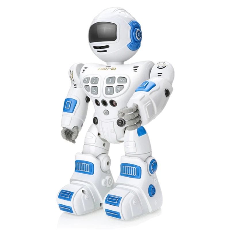 Bluetooth Rc игрушка-робот дистанционного управления игрушки интеллектуальная Роботизированная Танцы Пение жесты зондирования запись робот игрушки Дети - Цвет: Blue