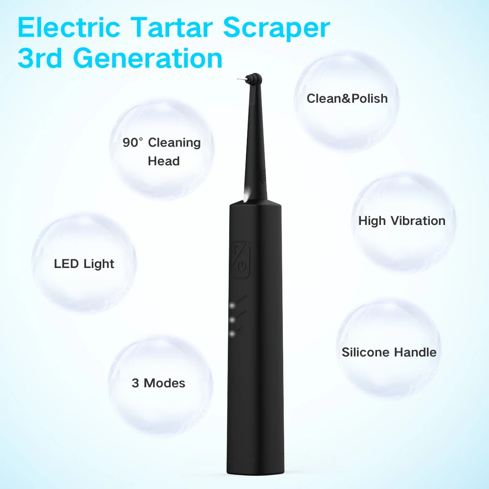 Dental calculus remover Electric Portable Oral Irrigation teeth whitening Tartar Scraper Health Hygiene Dropping Greenish Blue