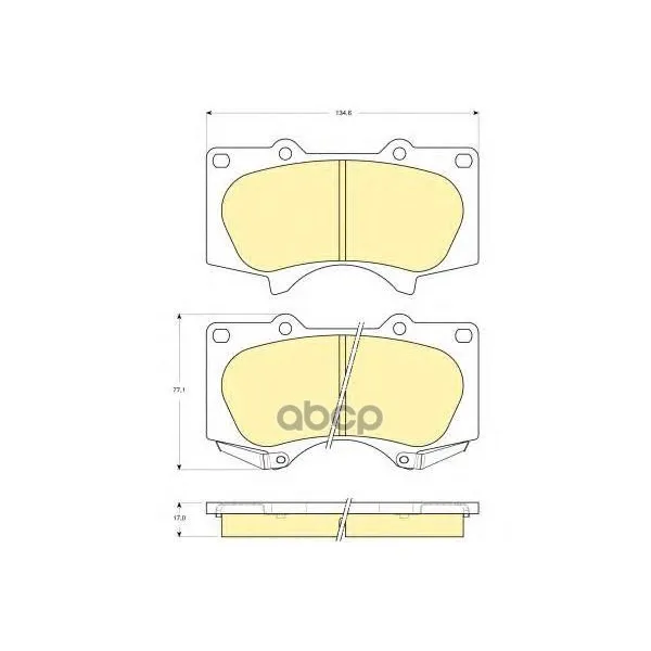Колодки Тормозные Toyota Lc 120 4.0/3.0d/Mitsubishi Pajero 06 Передние Girling 6133649 Girling арт. 6133649