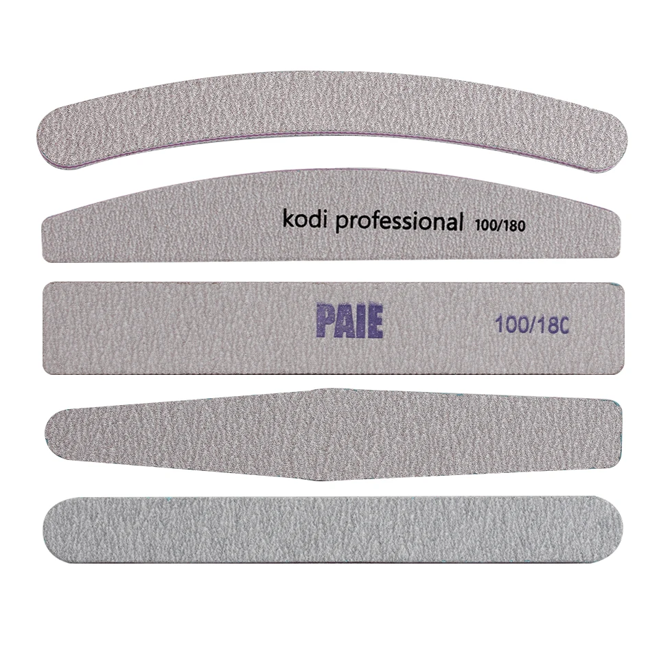 Professional Half Moon Nail file 5/10/15 Sandpaper nail file Sanding file Polishing files nails grinding equipment manicure file 10pcs professional nail file set nail files