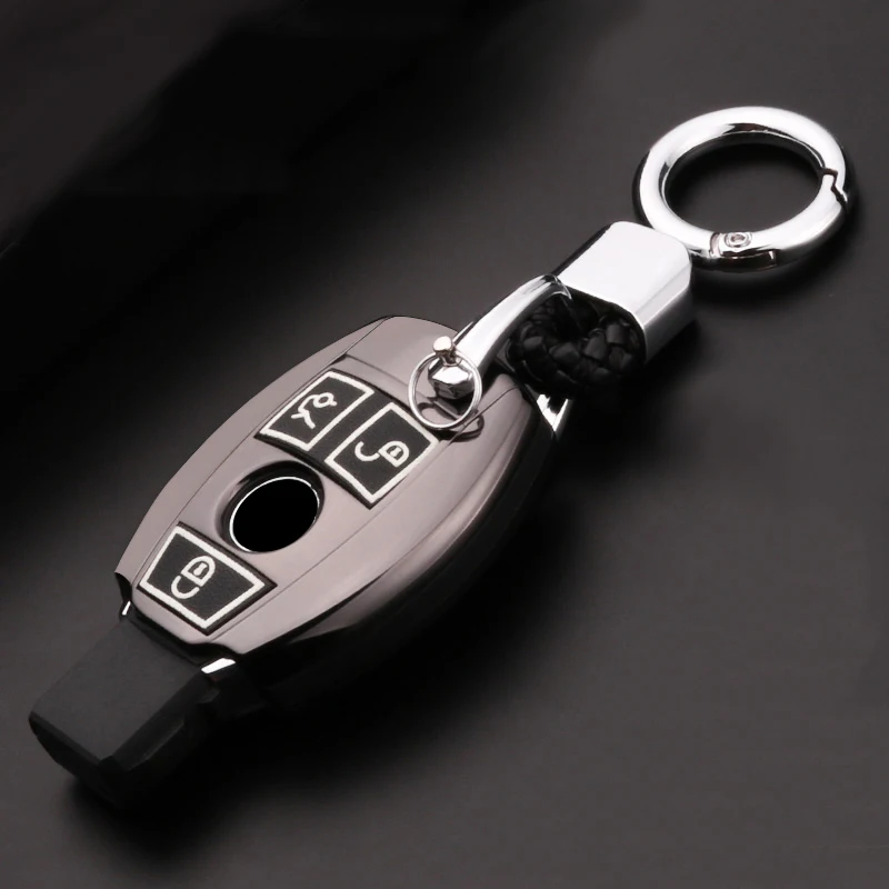 Цинковый брелок для автомобильных ключей, чехол КРЫШКА ДЛЯ Mercedes Benz W203 W210 W211 W124 W202 W204 W205 AMG E Class E200 E260 E300 E320 W213