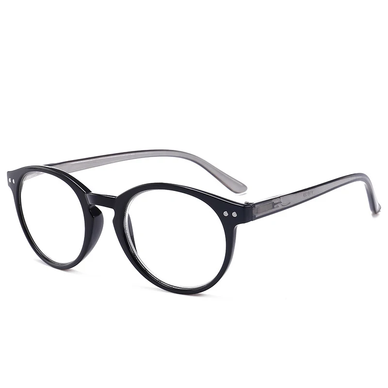 Круглые стильные оптические очки для чтения пара с пружинным шарниром модные очки для чтения для мужчин и женщин - Цвет оправы: gray