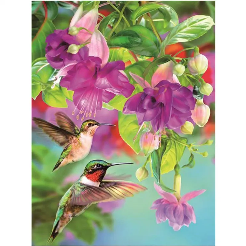 

Shaped Diamond Painting DIY 5D Part Diamond Cross Stitch Kit Crystal Bird Floral Pattern Embroidery Art