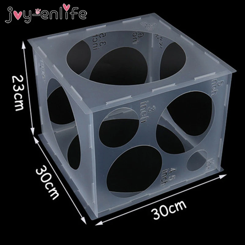 11 Hole Balloon Sizer Measuring Box Cube Template Box 2-10 inches Party Wedding