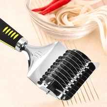 Ручной резак из нержавеющей стали лапша прессовочная машина шалло режущий ролик решетчатый резец Кухонные гаджеты