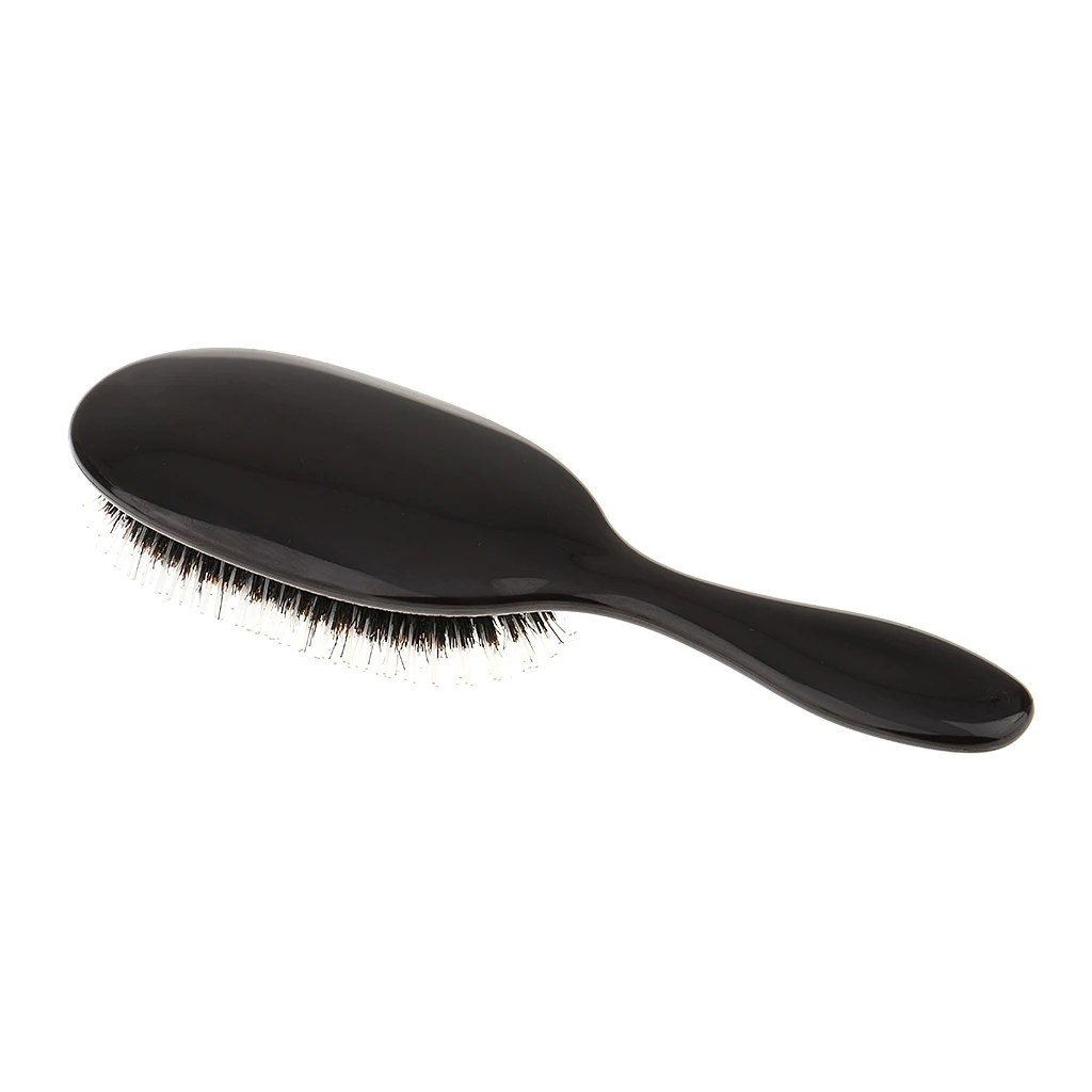 Professional Salon Home Hair Extension Wig Brush Backcombing Cushion Styling Tool Back Comb Black DETANGLING & ANTI-STATIC