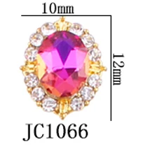 JC1066 100 шт./лот, 3D Хрустальные Стразы для ногтей, 20 видов стилей(JC1063-1082), Стразы для ногтей из сплава, стразы для рукоделия, аксессуары для дизайна ногтей, кристалл - Цвет: JC1066