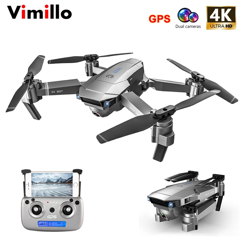 Дрон Vimillo SG907 GPS с 4K HD 5G WIFI FPV профессиональная Регулировочная камера