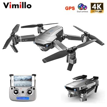 

Vimillo SG907 GPS Drone with 4K HD Adjustment Camera Wide Angle 5G WIFI FPV RC Quadcopter Professional Foldable Drones E520S E58