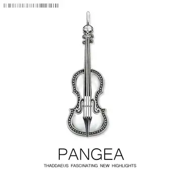 

Pendant Skull Violin,2018 Fashion Jewelry Europe Style Bijoux Necklace Accessories 925 Sterling Silver Gift For Woman & Men